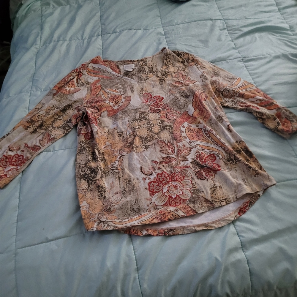 Chico's long sleeved tee  size 2